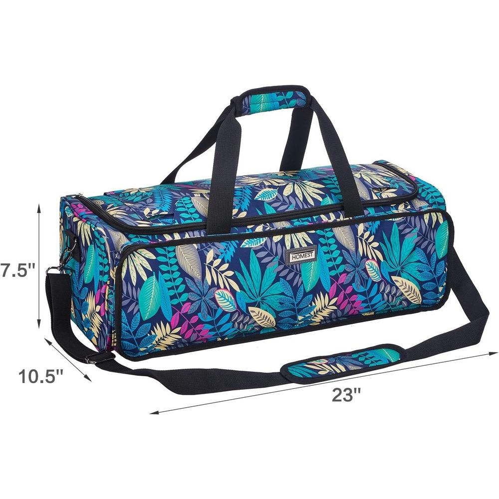 Homest Tropical Leaf  Carrying Case Padded for Cricut Explore Air 2 Travel Bag
